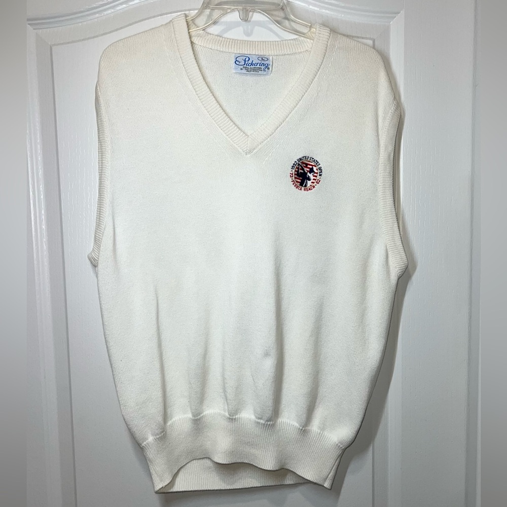 Vintage Pebble Beach US Open 1992 Pickering Golf  Pullover Vest Men’s Large